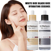 Korean Dr. Melaxin Rice Exfoliating Essence Peel Shot White and Black Soften Serum Moisturizing Gentle Exfoliation Skin Care